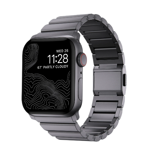 NOMAD Apple Watch 46/49mm Aluminum Band Space Gray Hardware Space Gray