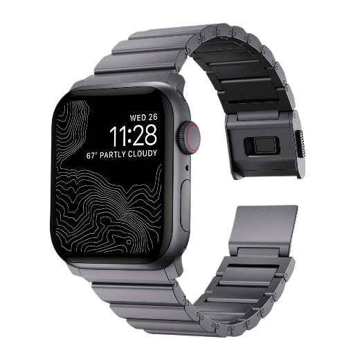 NOMAD Apple Watch 46/49mm Aluminum Band Space Gray Hardware Space Gray