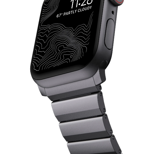 NOMAD Apple Watch 46/49mm Aluminum Band Space Gray Hardware Space Gray