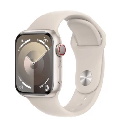 Apple Watch Series 9 GPS + Cellular 41mm Starlight Alu. Case w. Starlight Sport Band - M/L (MRHP3)