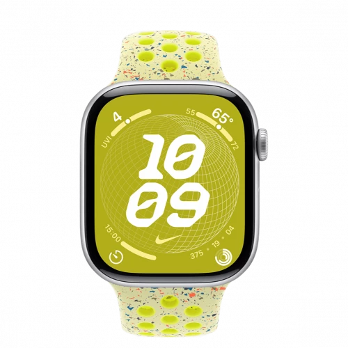 Apple Watch Series 10 GPS 46mm Silver Aluminum Case w. Volt Splash Nike Sport Band - M/L (MWX03+MXU83)