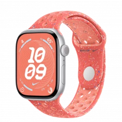 Apple Watch Series 10 GPS 46mm Silver Aluminum Case w. Magic Ember Nike Sport Band - M/L (MWX03+MYLG3)