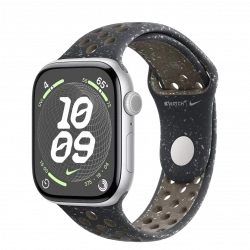 Apple Watch Series 10 GPS 46mm Silver Aluminum Case w. Midnight Sky Nike Sport Band - M/L (MWX03+MYL73)