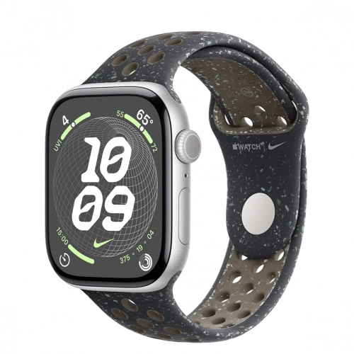 Apple Watch Series 10 GPS 46mm Silver Aluminum Case w. Midnight Sky Nike Sport Band - M/L (MWX03+MYL73)