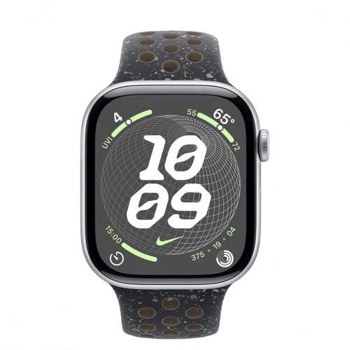 Apple Watch Series 10 GPS 46mm Silver Aluminum Case w. Midnight Sky Nike Sport Band - M/L (MWX03+MYL73)
