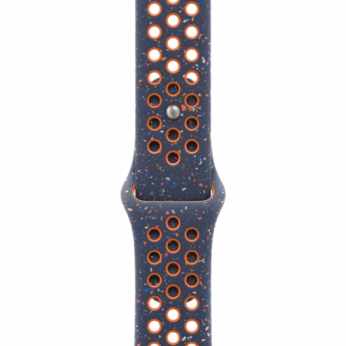 Apple Watch Series 10 GPS 46mm Silver Aluminum Case w. Blue Flame Nike Sport Band - M/L (MWX03+MYLC3)