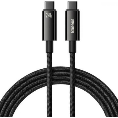 Baseus Tungsten Gold Fast Charging Type-C to Type-C 240W 2m Black (CAWJ040101)