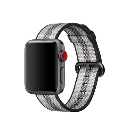 Apple Black Stripe Woven Nylon Band для Watch 38/40mm (MQVG2)