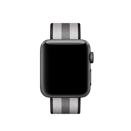 Apple Black Stripe Woven Nylon Band для Watch 38/40mm (MQVG2)