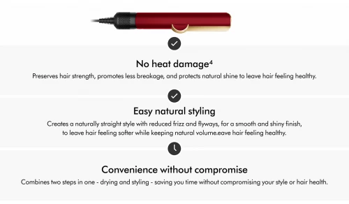 Випрямляч для волосся Dyson Airstrait HT01 Red Velvet/Gold + Box (596931-01)