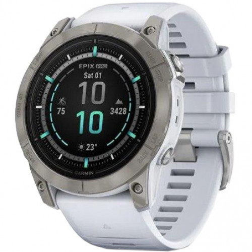 Garmin Epix Pro Gen 2 Sapphire 51mm Titanium w. Whitestone Band (010-02804-10/11)