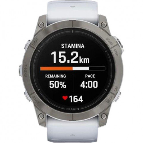 Garmin Epix Pro Gen 2 Sapphire 51mm Titanium w. Whitestone Band (010-02804-10/11)