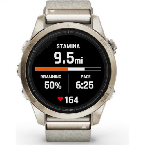 Garmin Epix Pro Gen 2 Sapphire 42mm Soft Gold w. Cream H. Nylon Band (010-02802-20)