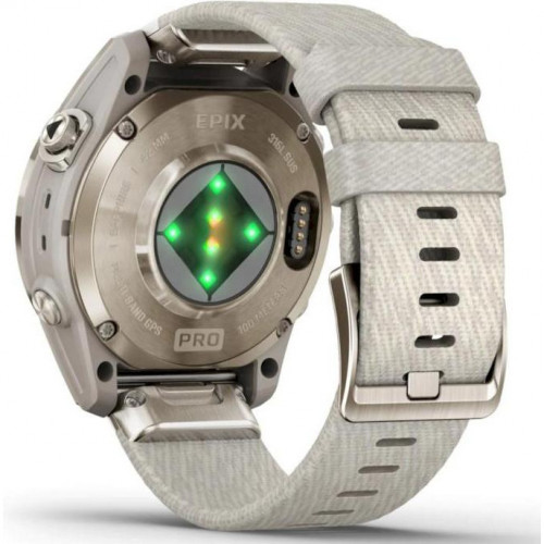 Garmin Epix Pro Gen 2 Sapphire 42mm Soft Gold w. Cream H. Nylon Band (010-02802-20)