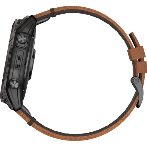 Garmin Epix Pro Gen 2 Sapphire 51mm Carbon G. DLC Tit. with Chestnut L. Band (010-02804-30)