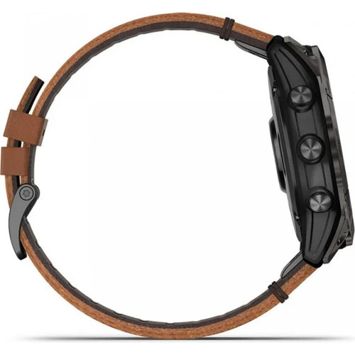 Garmin Epix Pro Gen 2 Sapphire 51mm Carbon G. DLC Tit. with Chestnut L. Band (010-02804-30)
