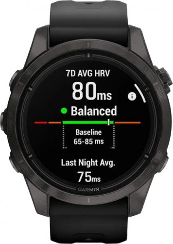 Garmin Epix Pro Gen 2 Sapphire 42mm Carbon G. DLC Ti. with Black Band (010-02802-14/15)
