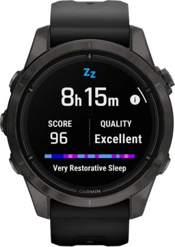 Garmin Epix Pro Gen 2 Sapphire 42mm Carbon G. DLC Ti. with Black Band (010-02802-14/15)
