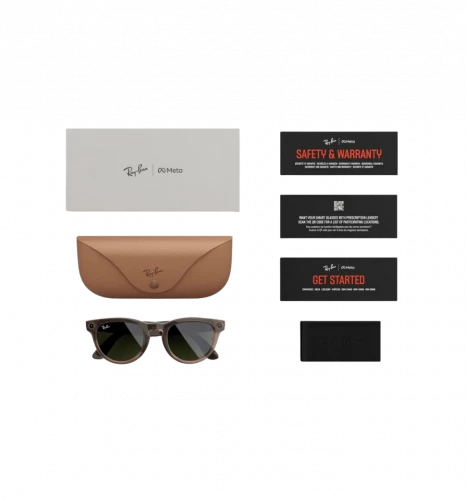 Ray-Ban Meta Headliner Shiny Warm Stone/Transition Dark Greem (RW4009F 6705M151)