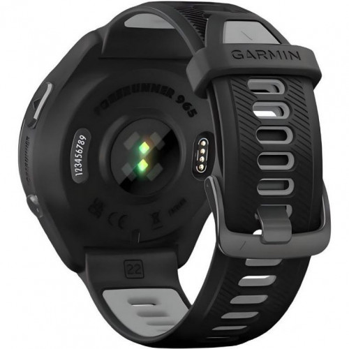 Garmin Forerunner 965 Carbon Gray Titanium Bezel w. Blk Case and Blk/Powder Gray S. Band (010-02809-00/10/8)