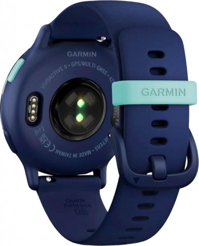 Garmin vivoactive 5 Metallic Navy Aluminum Bezel with Navy Case and Silicone Band (010-02862-12/52)