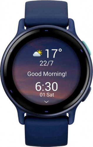 Garmin vivoactive 5 Metallic Navy Aluminum Bezel with Navy Case and Silicone Band (010-02862-12/52)