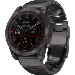 Garmin Fenix 7X Sapphire Solar C. Grey DLC Titanium w. Carbon Grey DLC Vented T. Band (010-02541-27)
