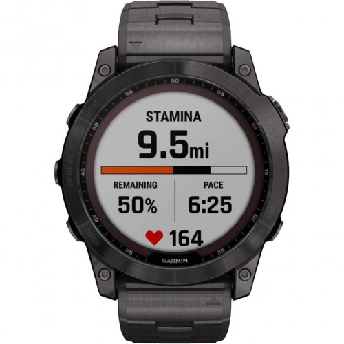 Garmin Fenix 7X Sapphire Solar C. Grey DLC Titanium w. Carbon Grey DLC Vented T. Band (010-02541-27)