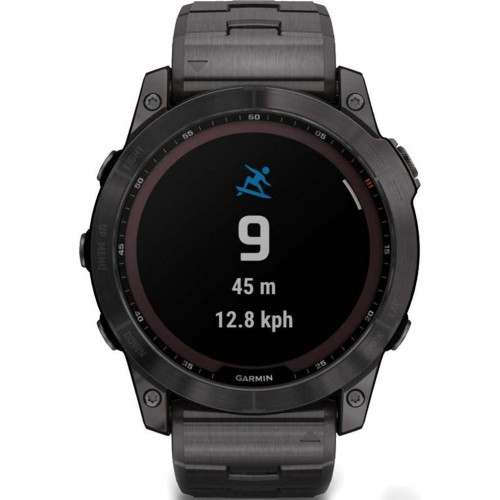Garmin Fenix 7X Sapphire Solar C. Grey DLC Titanium w. Carbon Grey DLC Vented T. Band (010-02541-27)