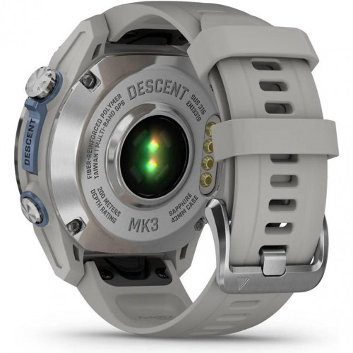 Garmin Descent Mk3 43 mm Stainless Steel with Fog Gray Silicone Band (010-02753-04/03)