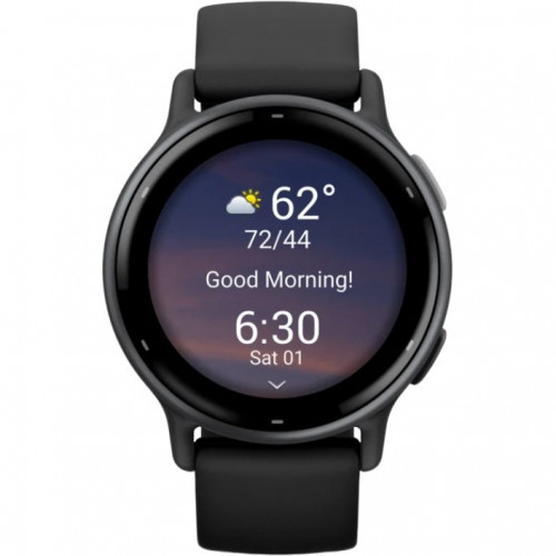 Garmin vivoactive 5 Slate Aluminum Bezel with Black Case and Silicone Band (010-02862-10/50)