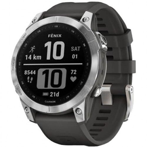 Garmin Fenix 7 Silver with Graphite Band (010-02540-00/01)