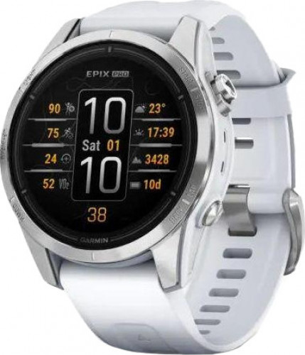 Garmin Epix Pro Gen 2 42mm Silver w. Whitestone Band (010-02802-00/01)