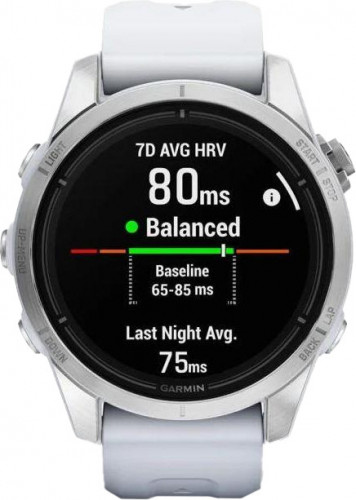 Garmin Epix Pro Gen 2 42mm Silver w. Whitestone Band (010-02802-00/01)