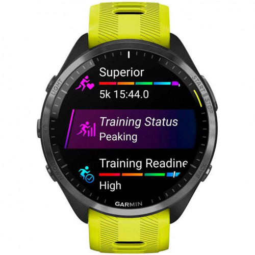 Garmin Forerunner 965 Carbon Gray Titanium Bezel w. Black Case and Amp Yell/Black S. Band (010-02809-02/12)