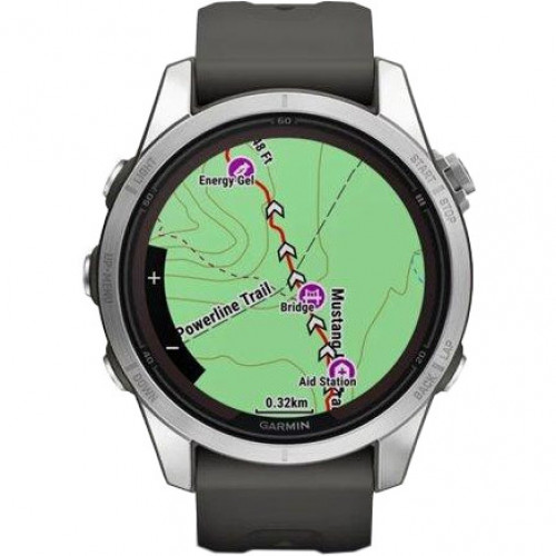 Garmin Fenix 7S Pro Solar Silver w. Graphite Band (010-02776-00/01)