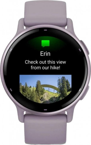 Garmin vivoactive 5 Metallic Orchid Aluminum Bezel with Orchid Case and Silicone (010-02862-13/53)