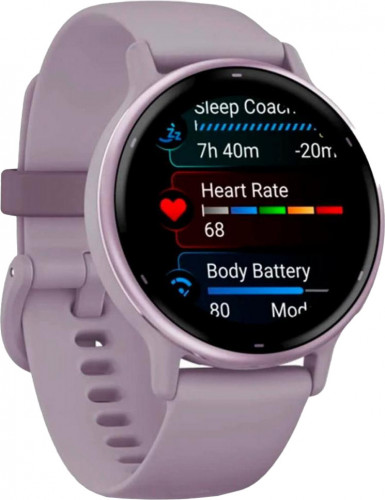 Garmin vivoactive 5 Metallic Orchid Aluminum Bezel with Orchid Case and Silicone (010-02862-13/53)