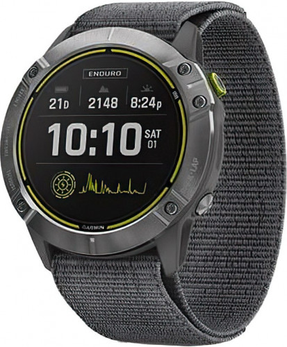 Garmin Enduro Steel with Gray UltraFit Nylon Strap (010-02408-00/10)