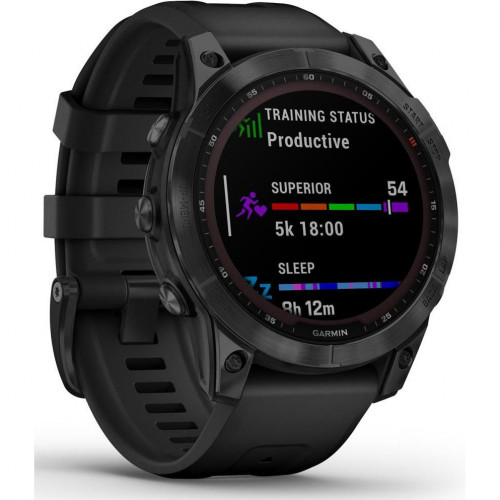 Garmin Fenix 7 Sapphire Solar Black DLC Titanium with Black Band (010-02540-34/35/47)