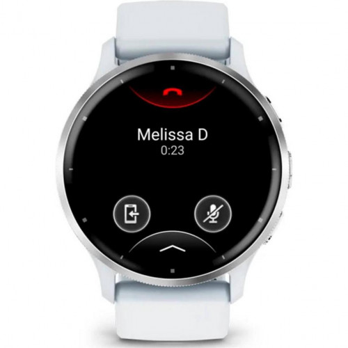 Garmin Venu 3 Silver Stainless Steel Bezel with Whitestone Case and Silicone Band (010-02784-00/50)