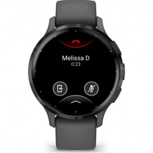 Garmin Venu 3S Slate S. Steel Bezel w. Pebble Gray Case and S. Band (010-02785-00/50)