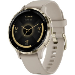 Garmin Venu 3S Soft Gold S. Steel Bezel w. French Gray Case and S. Band (010-02785-02/52)