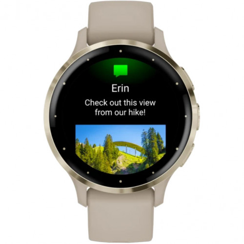 Garmin Venu 3S Soft Gold S. Steel Bezel w. French Gray Case and S. Band (010-02785-02/52)