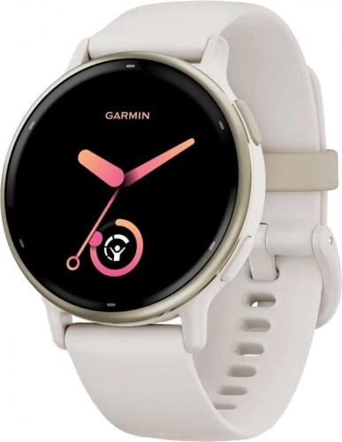 Garmin vivoactive 5 Cream Gold Aluminum Bezel with Ivory Case and Silicone Band (010-02862-11)