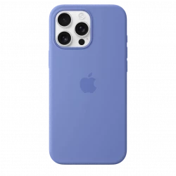 Чохол-накладка (силіконовий) для iPhone 16 Pro Max Silicone Case High Copy with MagSafe & Button Periwinkle