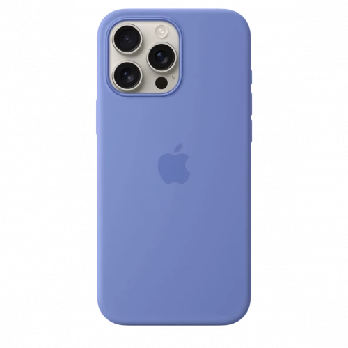 Чехол-накладка (силиконовый) для iPhone 16 Pro Max Silicone Case High Copy with MagSafe & Button Periwinkle