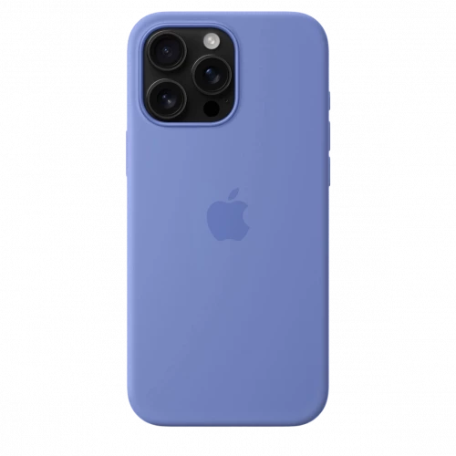 Чехол-накладка (силиконовый) для iPhone 16 Pro Max Silicone Case High Copy with MagSafe & Button Periwinkle