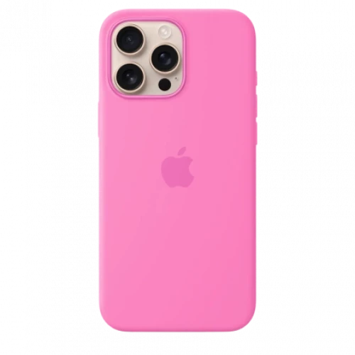 Чехол-накладка (силиконовый) для iPhone 16 Pro Max Silicone Case High Copy with MagSafe & Button Peony