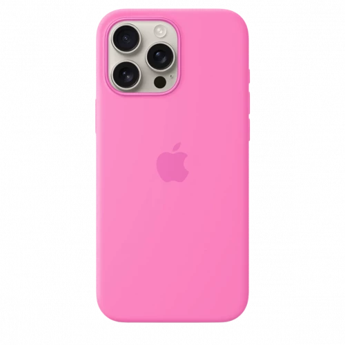 Чехол-накладка (силиконовый) для iPhone 16 Pro Max Silicone Case High Copy with MagSafe & Button Peony